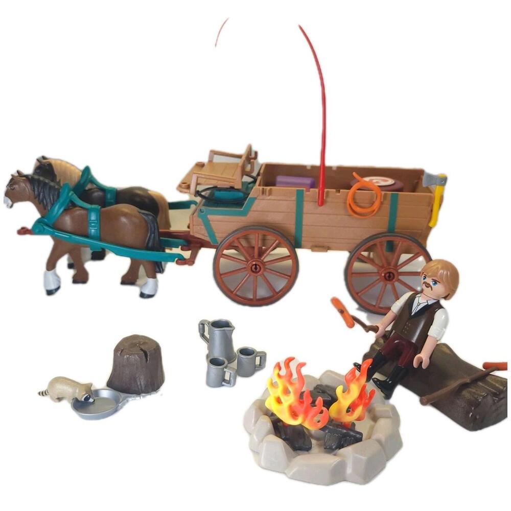 Playmobil Spirit Riding Free Lucky's Dad Wagon 9477 Only Missing 4 Small Parts